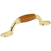 Tirador con insero de madera 76mm laon aniguo hermex